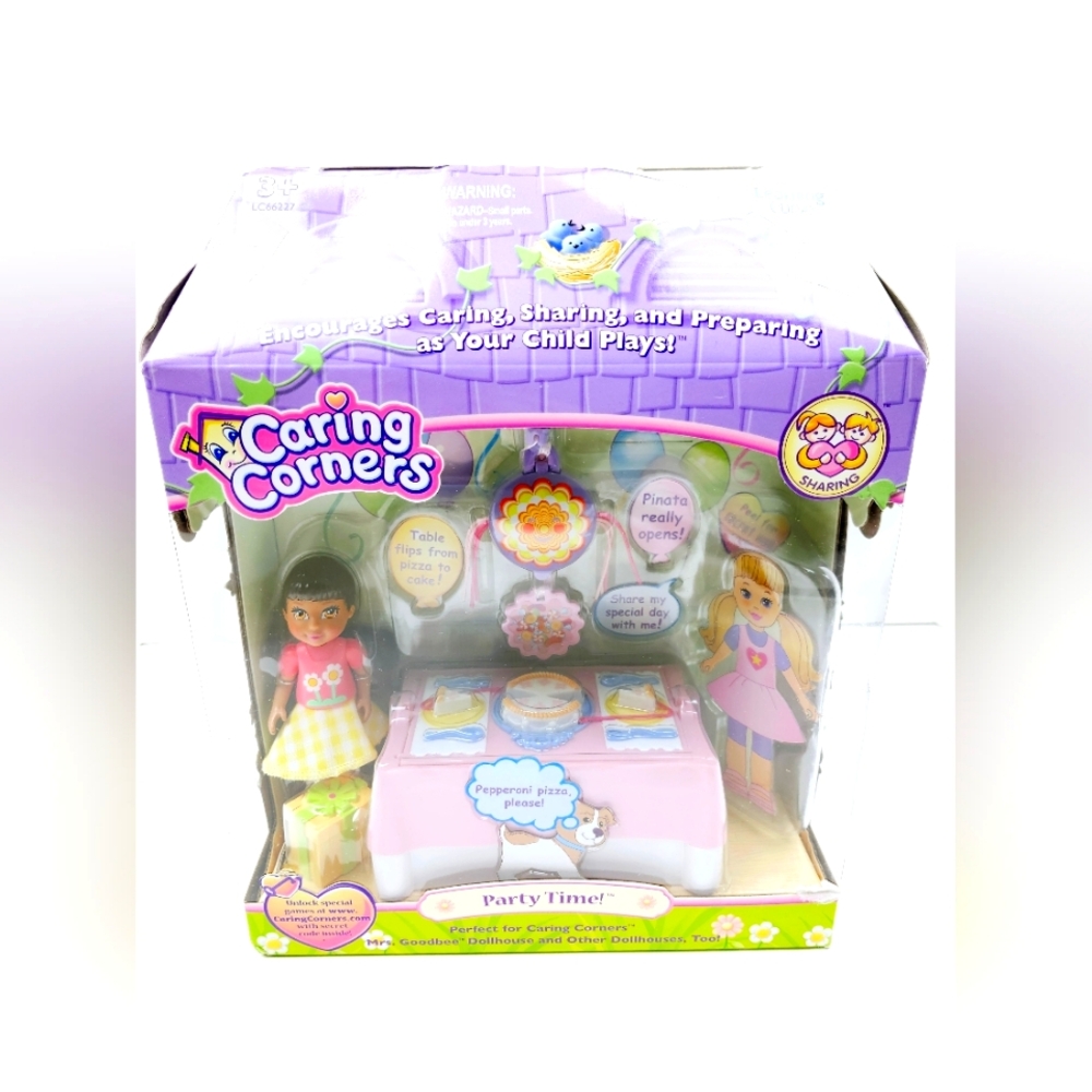 Party Time ! Mrs Goodbee Learning Curve Caring Corners Doll Set NEW